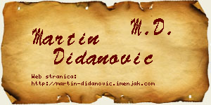 Martin Didanović vizit kartica